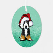 KiniArt Bernese Mountain Dog Metal Ornament (Voorkant links)