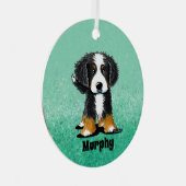 KiniArt Bernese Mountain Dog Metalen Ornament (Voorkant Rechts)