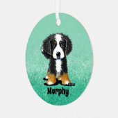 KiniArt Bernese Mountain Dog Metalen Ornament (Voorkant links)