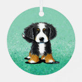KiniArt Bernese Mountain Dog Metalen Ornament (Achterkant)