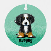 KiniArt Bernese Mountain Dog Metalen Ornament (Voorkant)