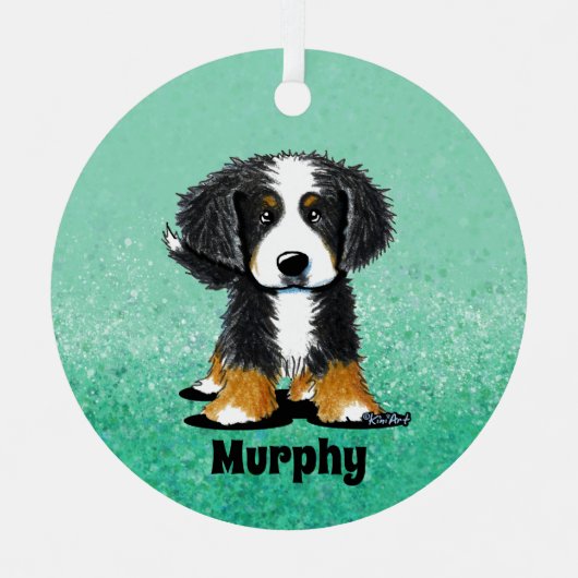 KiniArt Bernese Mountain Dog Metalen Ornament (Voorkant)