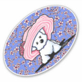 KiniArt Bichon Belle Vinyl Sticker (Voorkant)