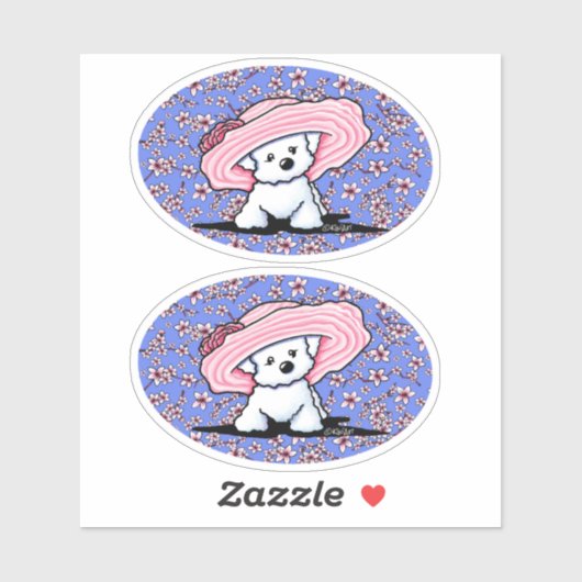KiniArt Bichon Belle Vinyl Stickers (Vel)