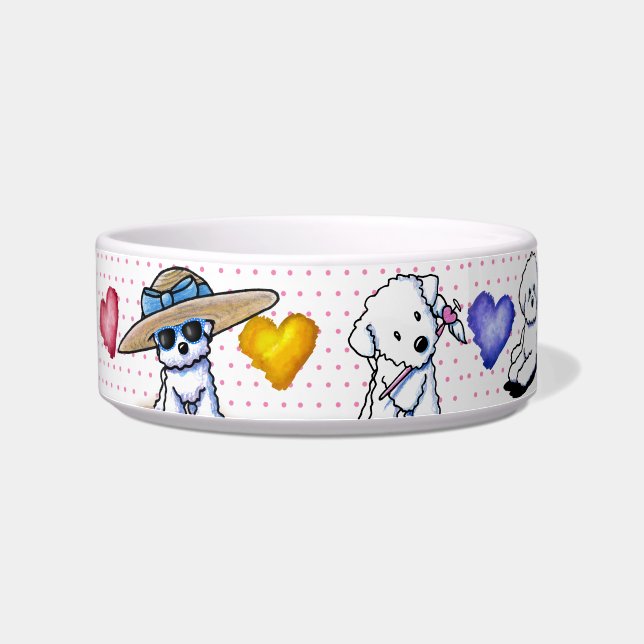 KiniArt Bichon Frise Bowl Voerbakje (Links)