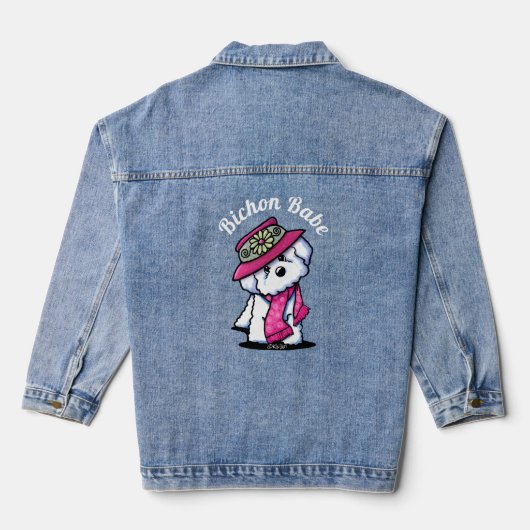 KiniArt Bichon Frise Denim Jacket (Achterkant)