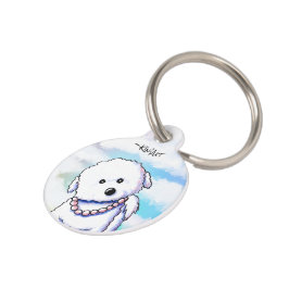 KiniArt Bichon Frise Huisdier ID Label Huisdierpenning