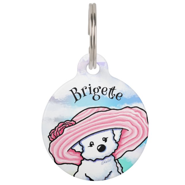 KiniArt Bichon Frise Pet ID Tag Huisdierpenning (Voorkant)