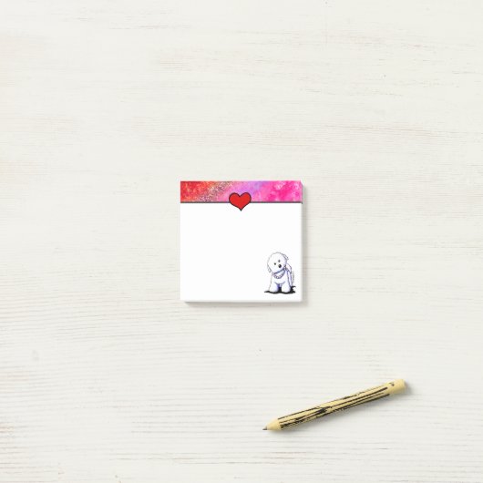 KiniArt Bichon Frise Post-it® Notes (Op bureau)