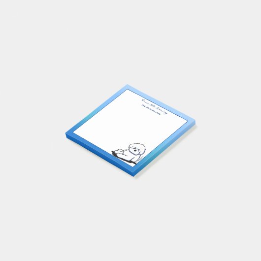 KiniArt Bichon Frise Post-it Notes (Schuin)