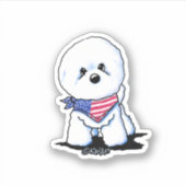 KiniArt Bichon Frise Sticker (Voorkant)