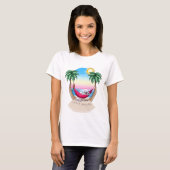 KiniArt Bichon Frise Tropical Fun T-shirt (Voorkant volledig)