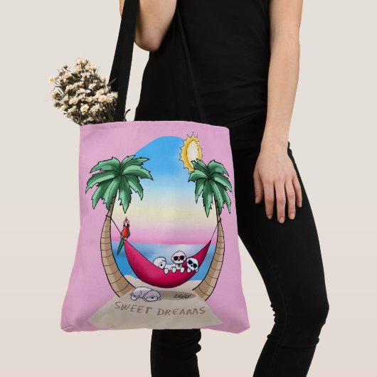KiniArt Bichon Frise Tropical Fun Tote Bag (Dichtbij)