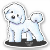 KiniArt Bichon Frise Vinyl Sticker (Voorkant)