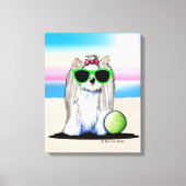 KiniArt Biewer Yorkie Terrier Canvas Afdruk (Voorkant)