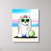 KiniArt Biewer Yorkie Terrier Canvas Afdrukken (Voorkant)