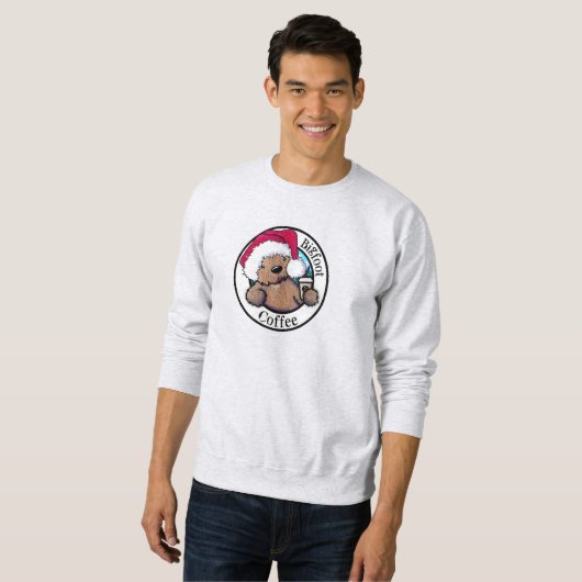 KiniArt Bigfoot Coffee Kerstshirt Trui (Voorkant volledig)
