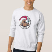 KiniArt Bigfoot Coffee Kerstshirt Trui (Voorkant)