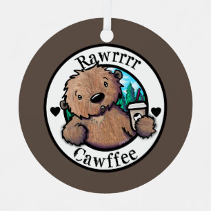 KiniArt Bigfoot Koffie Metaal Ornament