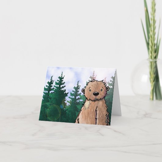 KiniArt Bigfoot Sasquatch Note Card Kaart (Voorkant)