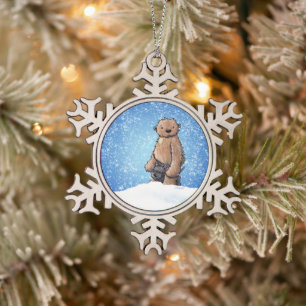 KiniArt Bigfoot Tin Sneeuwvlok Ornament