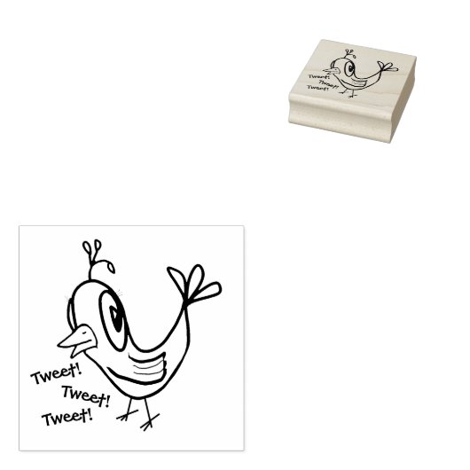 KiniArt Bird Rubber Stamp Rubberstempel (Gestempeld)