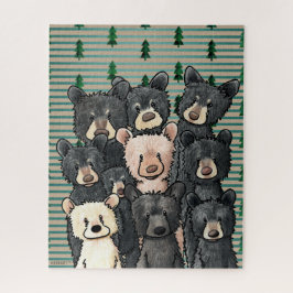 KiniArt Black Beren Legpuzzel