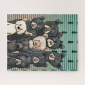 KiniArt Black Beren Legpuzzel (Horizontaal)