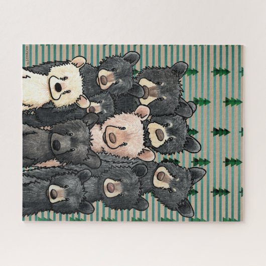 KiniArt Black Beren Legpuzzel (Horizontaal)