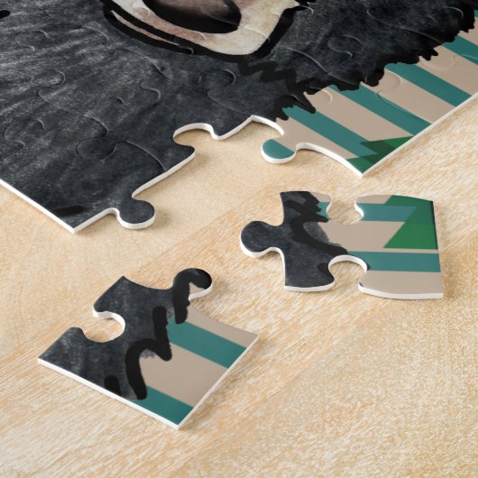 KiniArt Black Beren Legpuzzel (Zijkant)