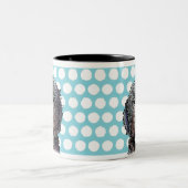 KiniArt Black Doodle Tweekleurige Koffiemok (Center)