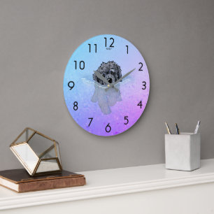 KiniArt Black Goldendole Large Clock Grote Klok