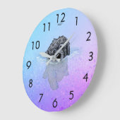 KiniArt Black Goldendole Large Clock Grote Klok (Hoek)