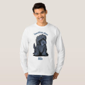 KiniArt Black Newfoundland Dog T-Shirt (Voorkant volledig)