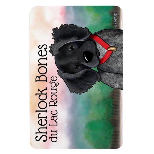 KiniArt Black Roan Brittany Magnet Magneet (Verticaal)