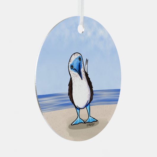 KiniArt Blue Footed Bird Ornament (Voorkant Rechts)
