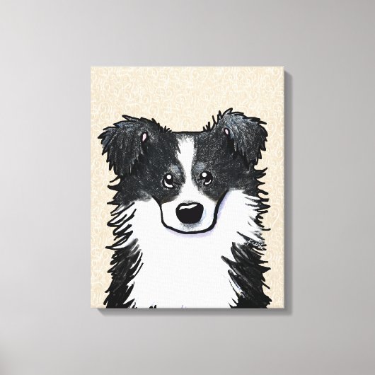 KiniArt Border Collie Canvas Print (Voorkant)