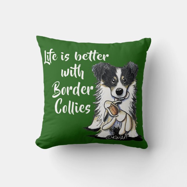 KiniArt Border Collies Kussen (Voorkant)