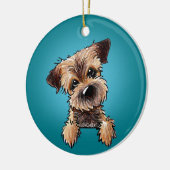 KiniArt Border Terrier Ceramic Ornament (Links)