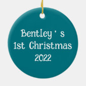 KiniArt Border Terrier Ceramic Ornament (Achterkant)