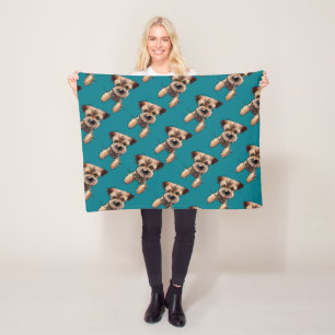 KiniArt Border Terrier Fleece Deken