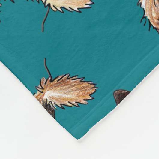 KiniArt Border Terrier Fleece Deken (Hoek)