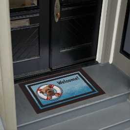 KiniArt Border Terrier Rescue Doormat Deurmat