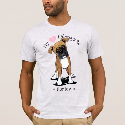 KiniArt Boxer Hond T-shirt (Voorkant)