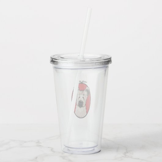 KiniArt Briard Acryl Drinkbeker (Achterkant)