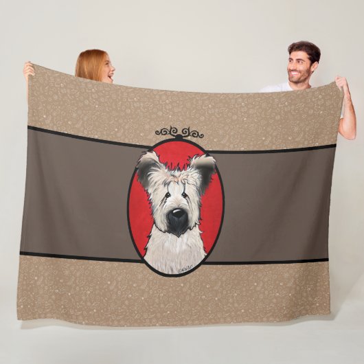 KiniArt Briard Art Fleece Blanket (In situ)