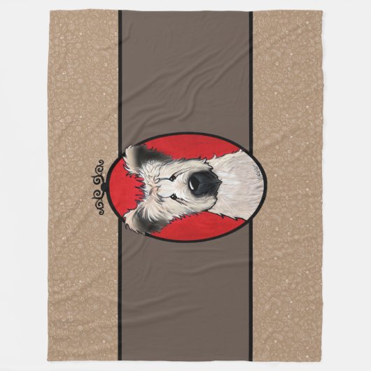 KiniArt Briard Art Fleece Blanket (Voorkant)