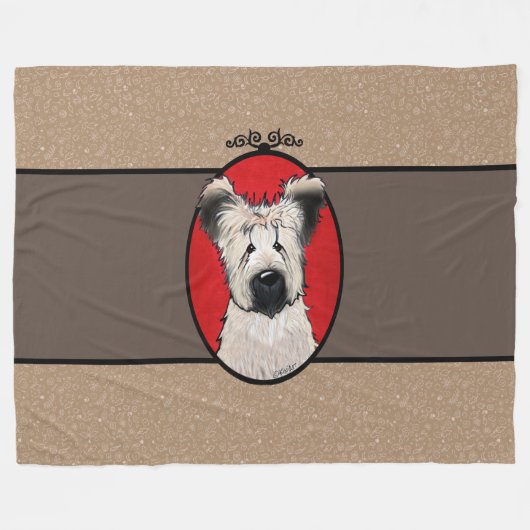KiniArt Briard Art Fleece Blanket (Voorkant (Horizontaal))