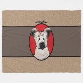 KiniArt Briard Art Fleece Blanket Deken (Voorkant (Horizontaal))