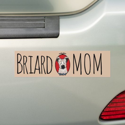 KiniArt Briard Bumpersticker (Op auto)